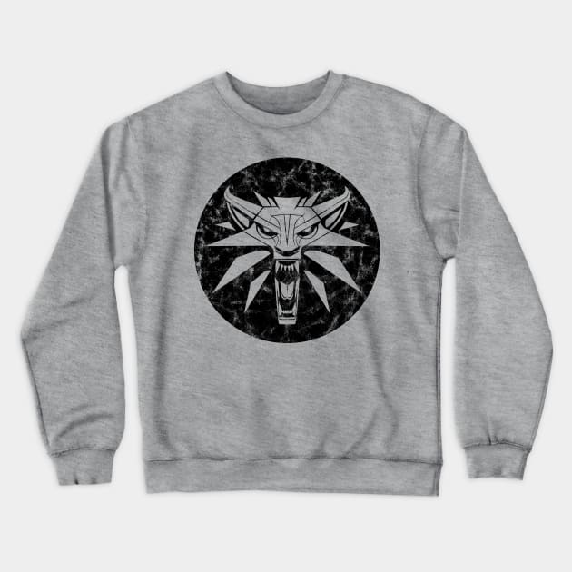 The Witcher Wolf Medallion Crewneck Sweatshirt by StebopDesigns